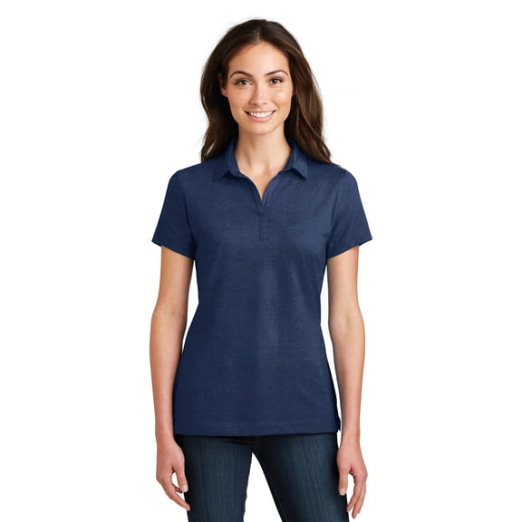 Port Authority Ladies Meridian Cotton Blend Polo-M (Estate Blue)
