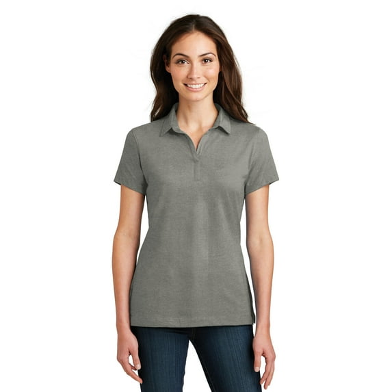 Port Authority Ladies Meridian Cotton Blend Polo-XL (Monument Grey)