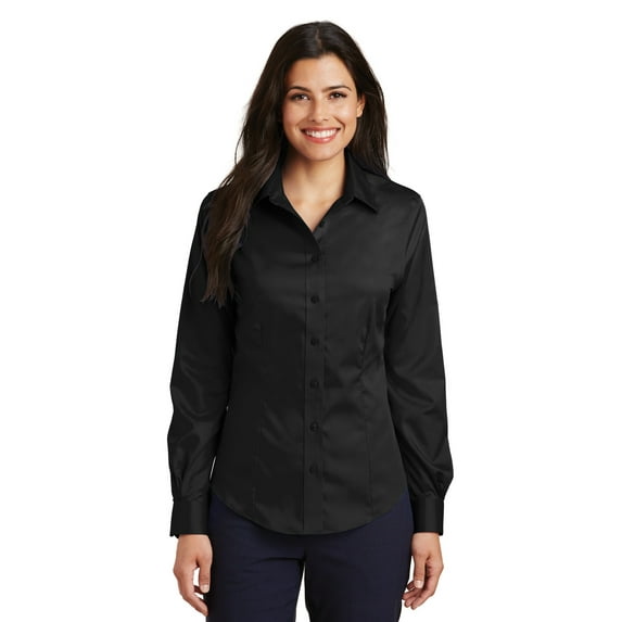 Port Authority Ladies Non-Iron Twill Shirt. L638 - S Black