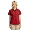 thumbnail image 1 of Port Authority Ladies Patterned Easy Care Camp Shirt-L (Persian Red), 1 of 6