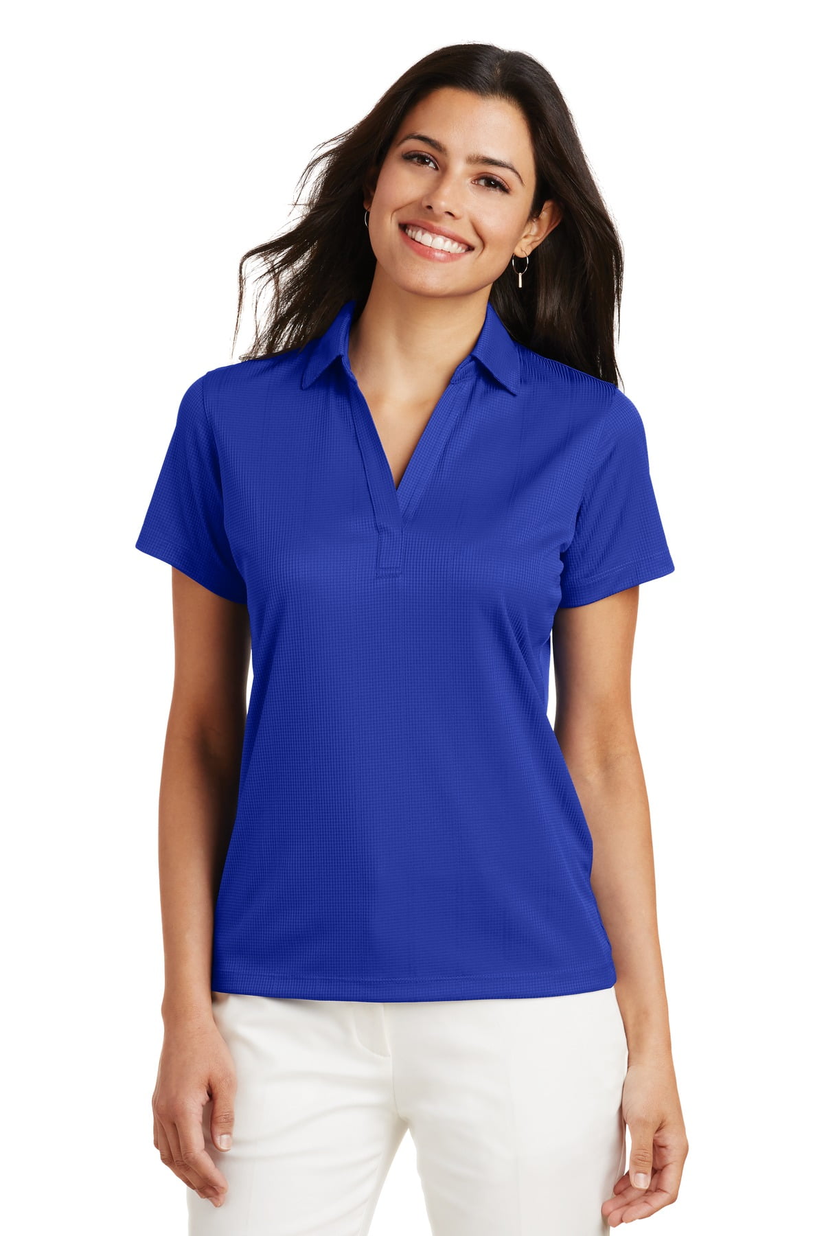 port authority ladies performance fine jacquard polo