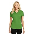 thumbnail image 1 of Port Authority Ladies Pinpoint Mesh Zip Polo-L (Treetop Green), 1 of 6