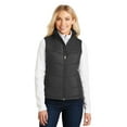 thumbnail image 1 of Port Authority Ladies Puffy Vest-3XL (Black/Black), 1 of 6
