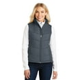 thumbnail image 1 of Port Authority Ladies Puffy Vest-M (Dark Slate/Black), 1 of 6