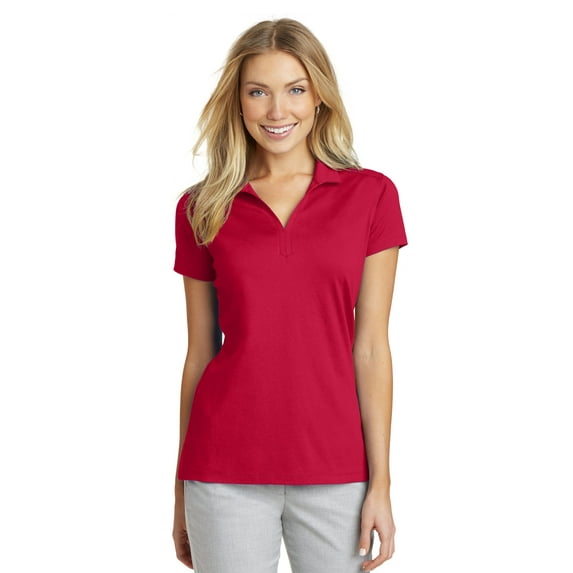 Port Authority Ladies Rapid Dry Mesh Polo-4XL (Engine Red)