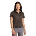 thumbnail image 1 of Port Authority Ladies Short Sleeve Easy Care Shirt-3XL (Coffee Bean/Light Stone), 1 of 6