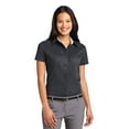 thumbnail image 1 of Port Authority Ladies Short Sleeve Easy Care Shirt-L (Classic Navy/Light Stone), 1 of 6