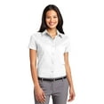 thumbnail image 1 of Port Authority Ladies Short Sleeve Easy Care Shirt-L (White/Light Stone), 1 of 6