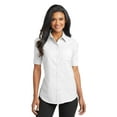 thumbnail image 1 of Port Authority Ladies Short Sleeve SuperPro Oxford Shirt, 1 of 2