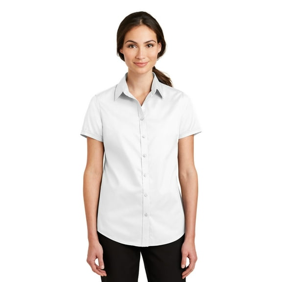 Port Authority ® Ladies Short Sleeve SuperPro  Twill Shirt. L664