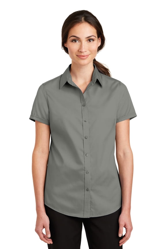 Ladies Short Sleeve SuperPro Twill Shirt-L664