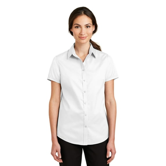 Port Authority Ladies Short Sleeve SuperPro Twill Shirt-L664