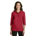 thumbnail image 1 of Port Authority Ladies Silk Touch 3/4-Sleeve Polo, 1 of 1