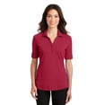 thumbnail image 1 of Port Authority Ladies Silk Touch Interlock Performance Polo-3XL (Rich Red), 1 of 2