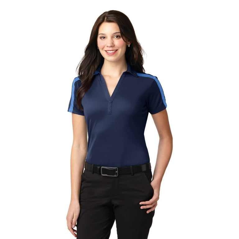 Port Authority Ladies Silk Touch Performance Colorblock Stripe