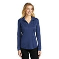 thumbnail image 1 of Port Authority Ladies Silk Touch Performance Long Sleeve Polo. L540LS, 1 of 4