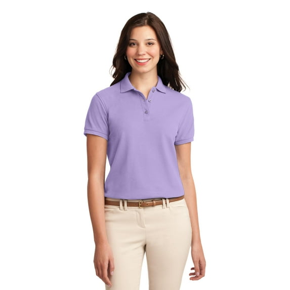 Port Authority L500 Ladies Silk Touch Polo, Bright Lavender, 4XL