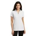 thumbnail image 1 of Port Authority Ladies Silk Touch Y Neck Polo-XL (White), 1 of 6