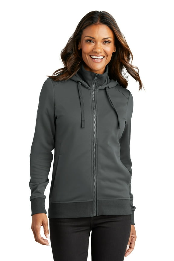 Ladies Smooth Fleece Hooded Jacket L814