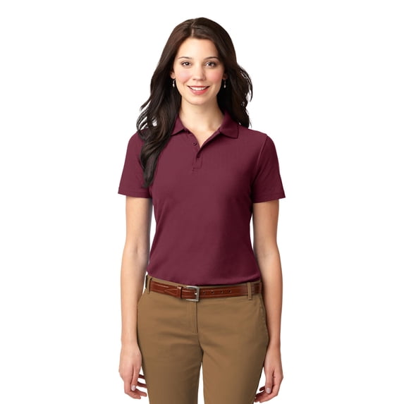 Port Authority Ladies Stain Resistant Polo-3XL (Burgundy)
