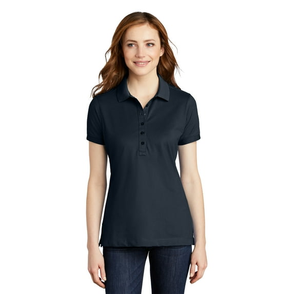 Port Authority Ladies Stretch Pique Polo-L (Dress Blue Navy)