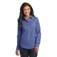 thumbnail image 1 of Port Authority Ladies SuperPro Oxford Shirt-M (Navy), 1 of 6