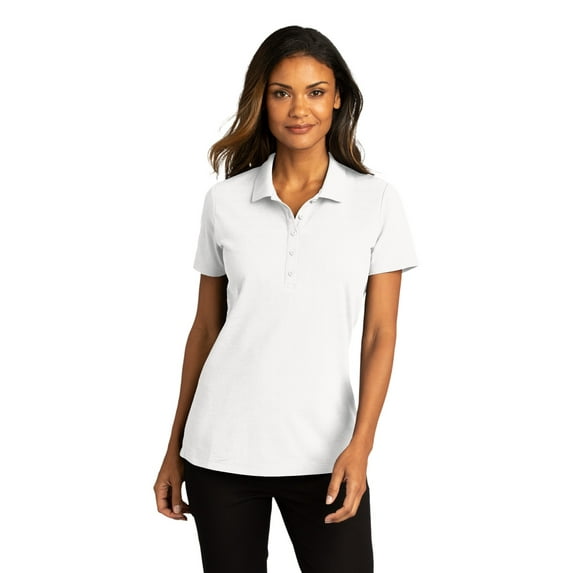 Port Authority Ladies SuperPro React Polo. LK810 - 4XL White