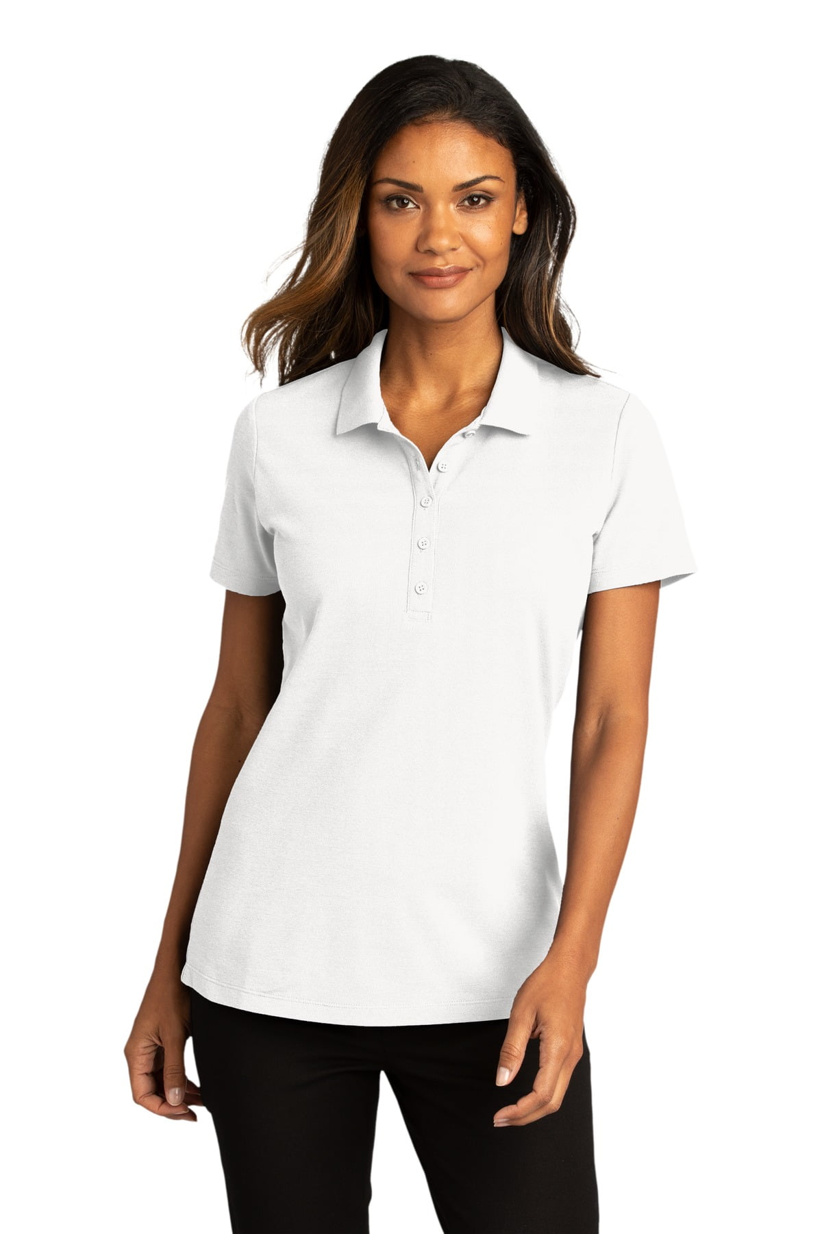 Fruit of the Loom Womens Polo Shirts in Womens Tops | White - Walmart.com