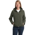 thumbnail image 1 of Port Authority Ladies Textured Hooded Soft Shell Jacket, 1 of 1