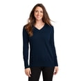 thumbnail image 1 of Port Authority Ladies V Neck Sweater-M (Navy), 1 of 6
