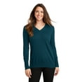 thumbnail image 1 of Port Authority Ladies V Neck Sweater-S (Moroccan Blue), 1 of 6