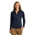 thumbnail image 1 of Port Authority Ladies Vertical Texture Full Zip Jacket-4XL (True Navy/ Iron Grey), 1 of 6