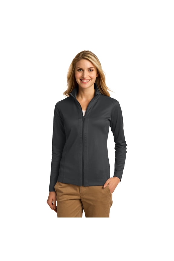 Ladies Vertical Texture Full-Zip Jacket. L805