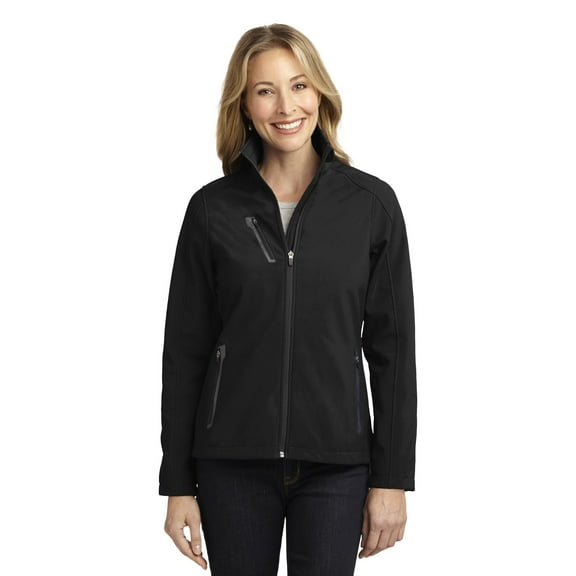 Port Authority Ladies Welded Soft Shell Jacket-4XL (Black)