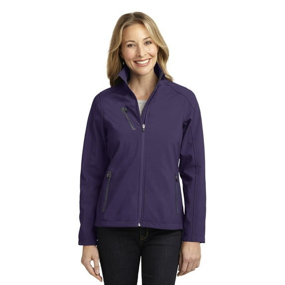 Port Authority Ladies Welded Soft Shell Jacket-S (Posh Purple)
