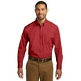 thumbnail image 1 of Port Authority Long Sleeve Carefree Poplin Shirt W100 - Rich Red - 2XL, 1 of 4