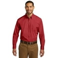 thumbnail image 1 of Port Authority Long Sleeve Carefree Poplin Shirt. W100, 1 of 4