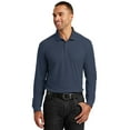 thumbnail image 1 of Port Authority Long Sleeve Core Classic Pique Polo-2XL (River Blue Navy), 1 of 6