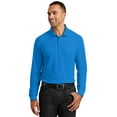 thumbnail image 1 of Port Authority Long Sleeve Core Classic Pique Polo-XS (Coastal Blue), 1 of 6