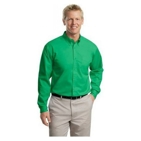 Port Authority Long Sleeve Easy Care Shirt, Court Green L