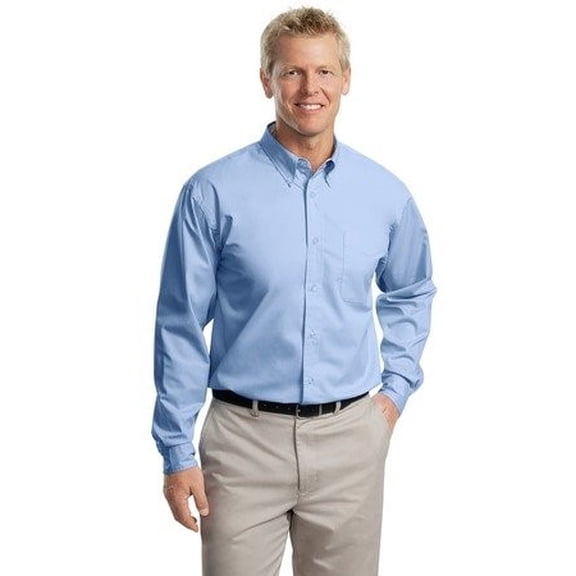 Port Authority Long Sleeve Easy Care Shirt, Light Blue S