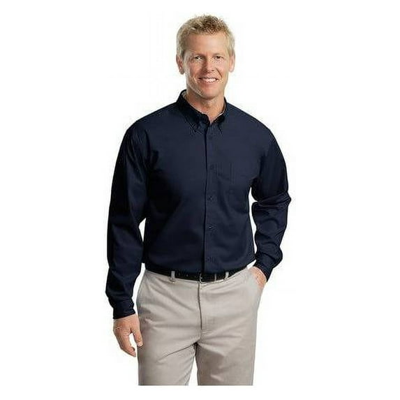 Port Authority Long Sleeve Easy Care Shirt, Navy L