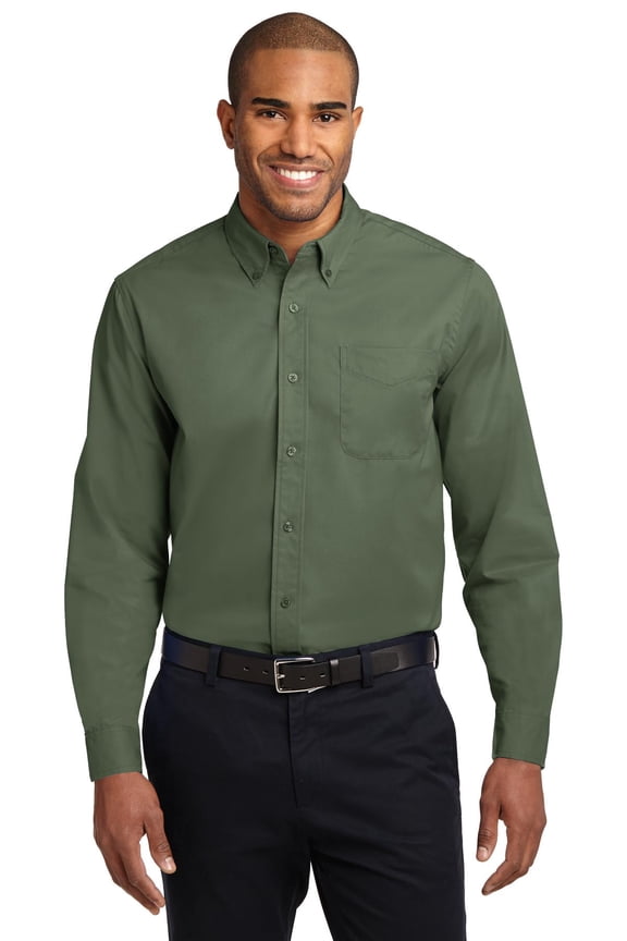 Long Sleeve Easy Care Shirt-4XL (Clover Green)