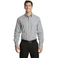 thumbnail image 1 of Port Authority Long Sleeve Gingham Easy Care Shirt-3XL (Black/ Charcoal), 1 of 6