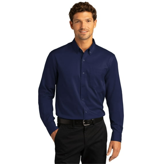 Port Authority Long Sleeve SuperPro React Twill Shirt. W808