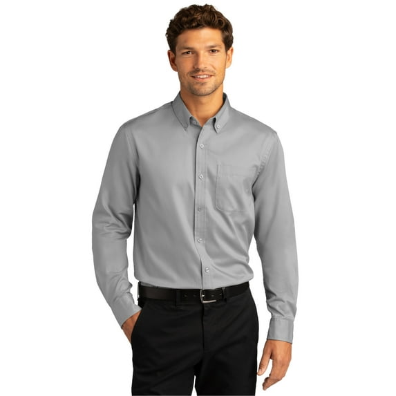 Port Authority Long Sleeve SuperPro React ™ Twill Shirt. W808