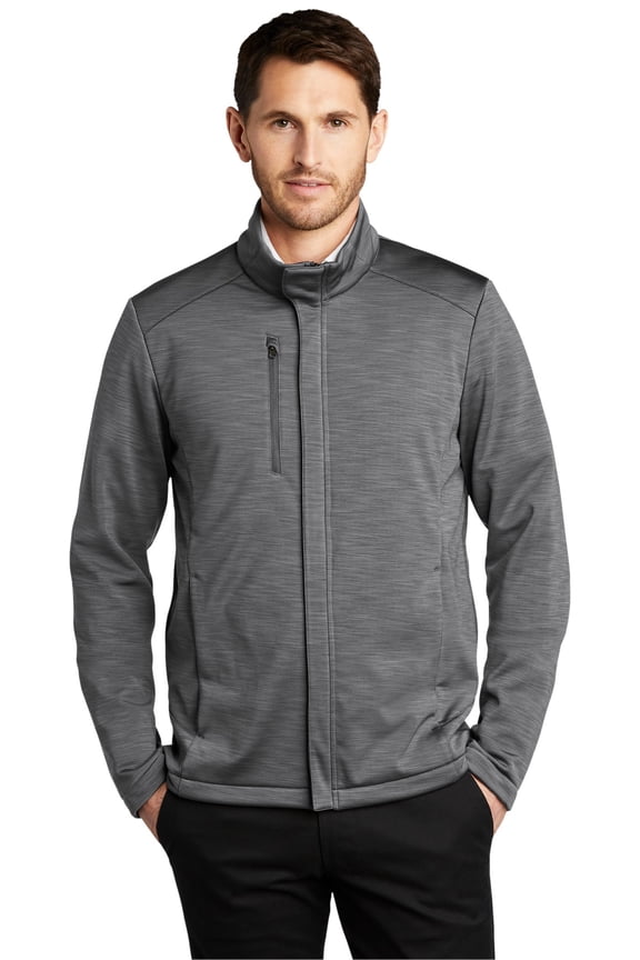 Male Mock Neck Jacket Graphite Hthr 4X-Large