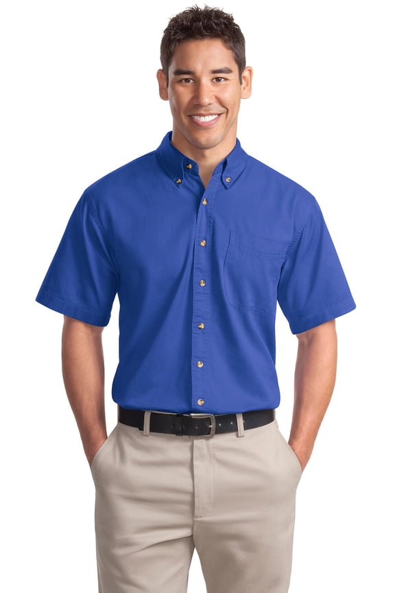 MenS Short Sleeve Twill Shirt. S500T.