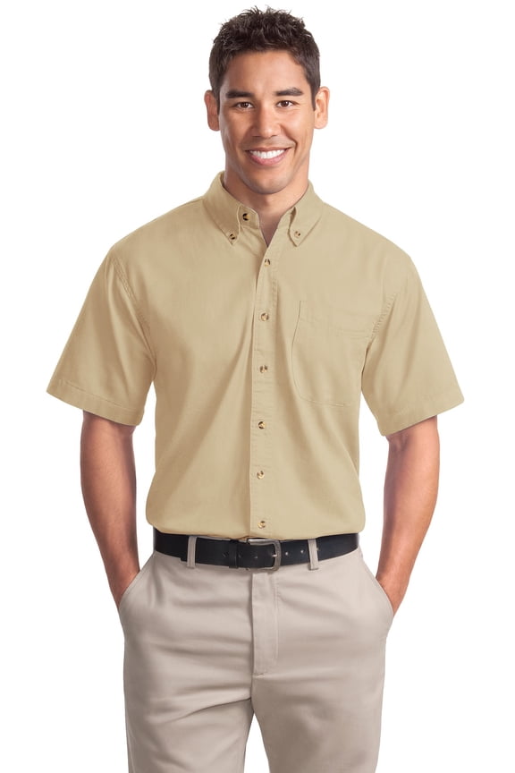 MenS Short Sleeve Twill Shirt. S500T.