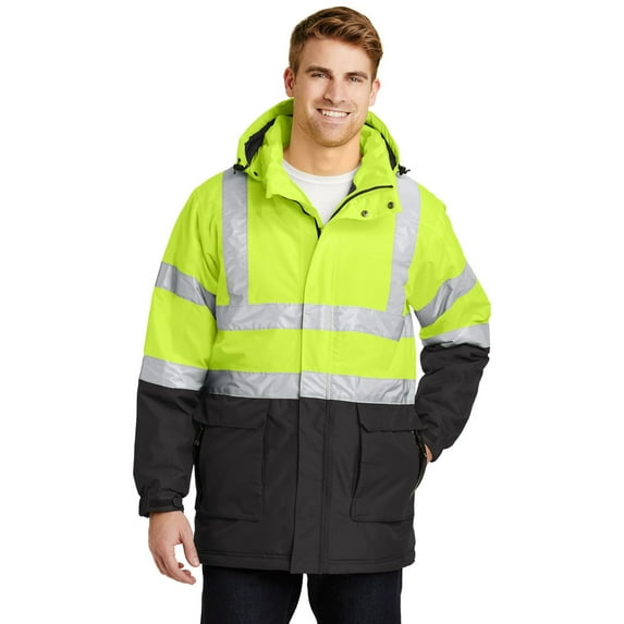 Port Authority Men's ANSI 107 Class 3 Safety HeavyWeight Parka. J799S